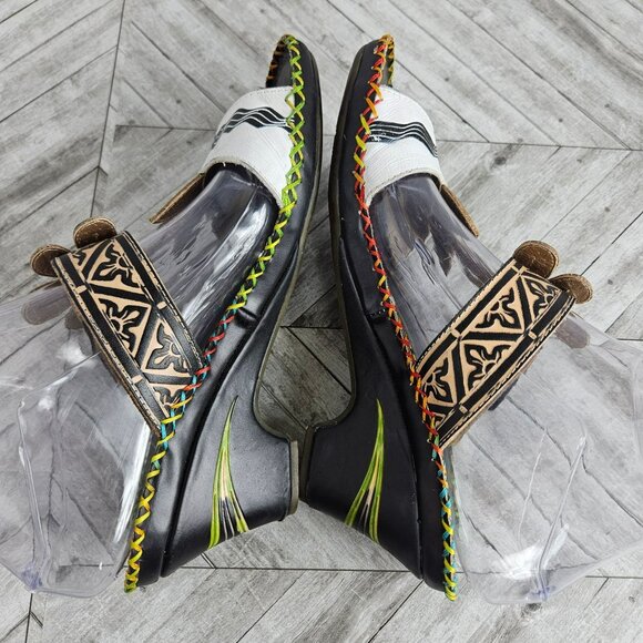 Elite By Corkys Flower Colorful Woven Strap Wedge Heel Sandals Womens 7 - Picture 9 of 16